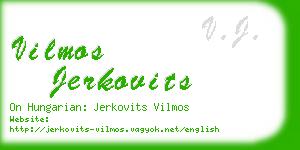 vilmos jerkovits business card